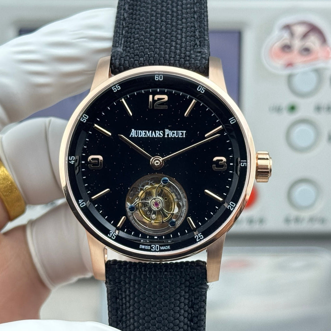 Audemars Piguet Code 11.59 Selfwinding Flying Tourbillon Rose Gold Case Black Dial
