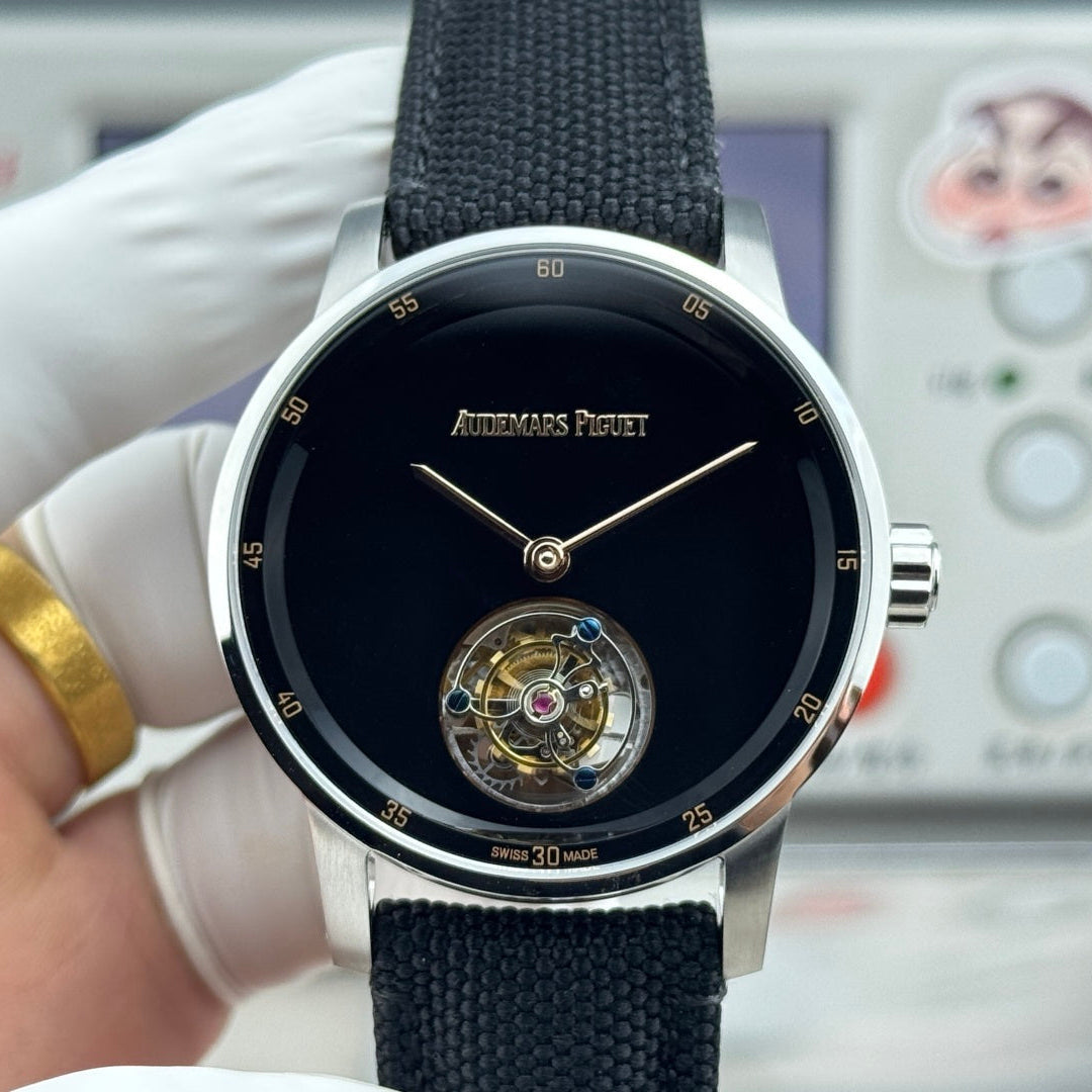 Audemars Piguet Code 11.59 Selfwinding Flying Tourbillon Black Dial Textile Strap