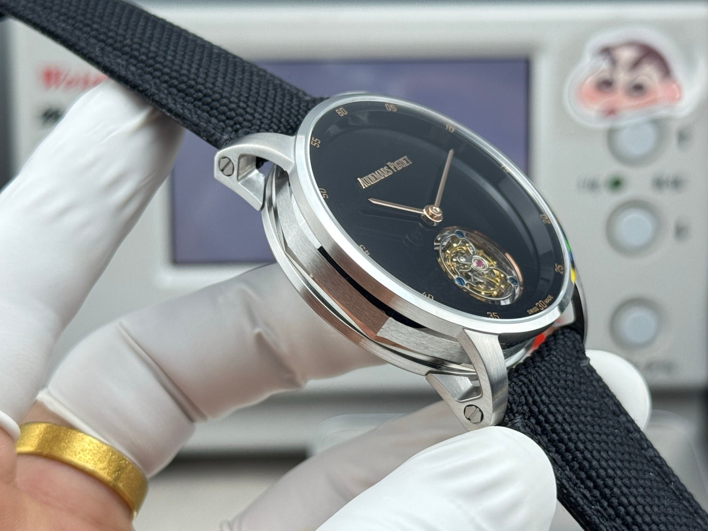 Audemars Piguet Code 11.59 Selfwinding Flying Tourbillon Black Dial Textile Strap