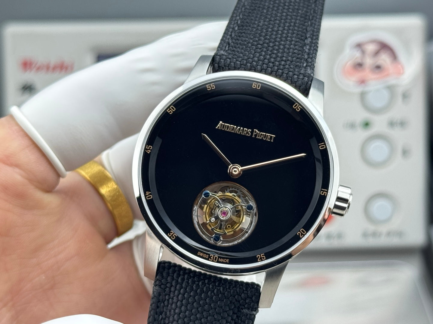 Audemars Piguet Code 11.59 Selfwinding Flying Tourbillon Black Dial Textile Strap