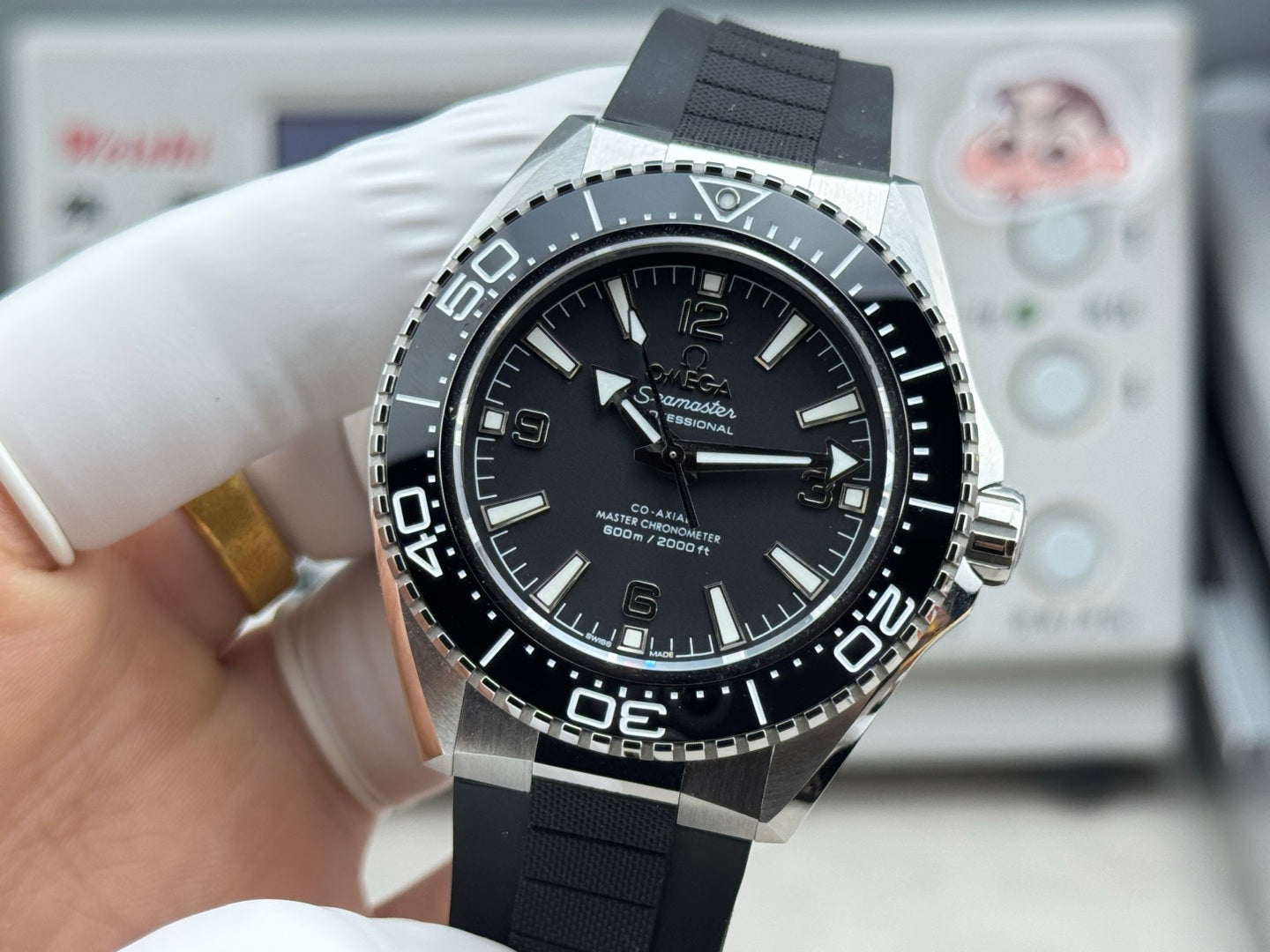 Omega Seamaster Planet Ocean 600M 42mm Steel Black Dial Rubber Strap