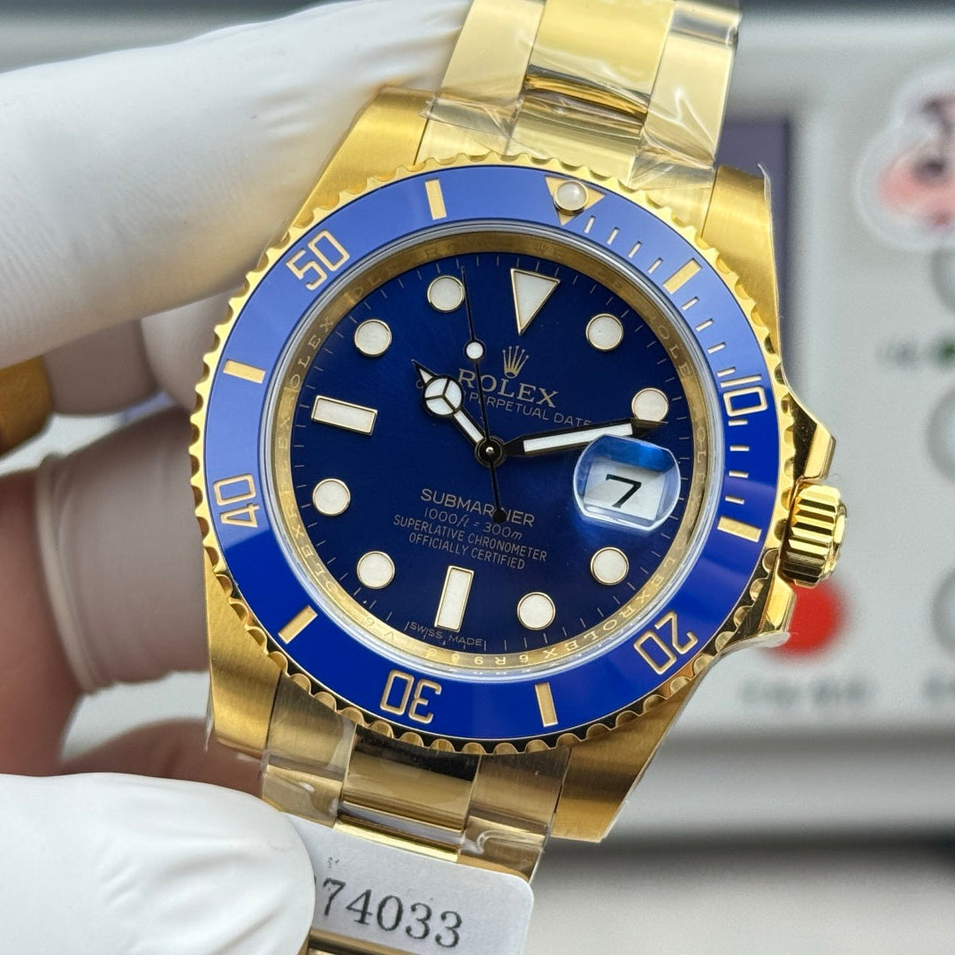 Rolex Submariner Date 41mm Gold Case Blue Ceramic Dial