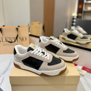 VT 25S  Casual Sneakers Light Gray Black Suede Cowhide  560751