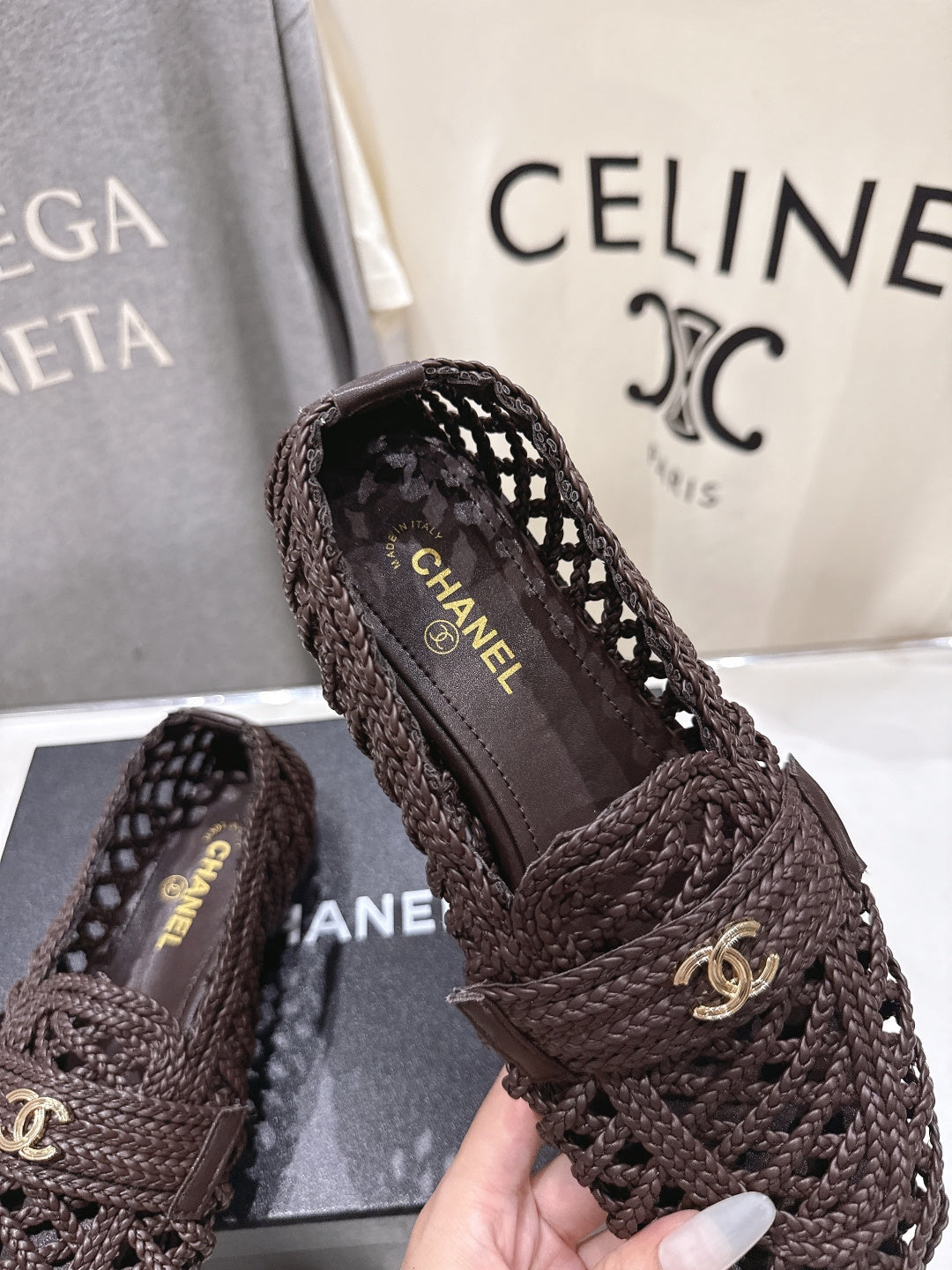 Channel 2026 Hand-Woven Loafers Chocolate Calfskin 896474
