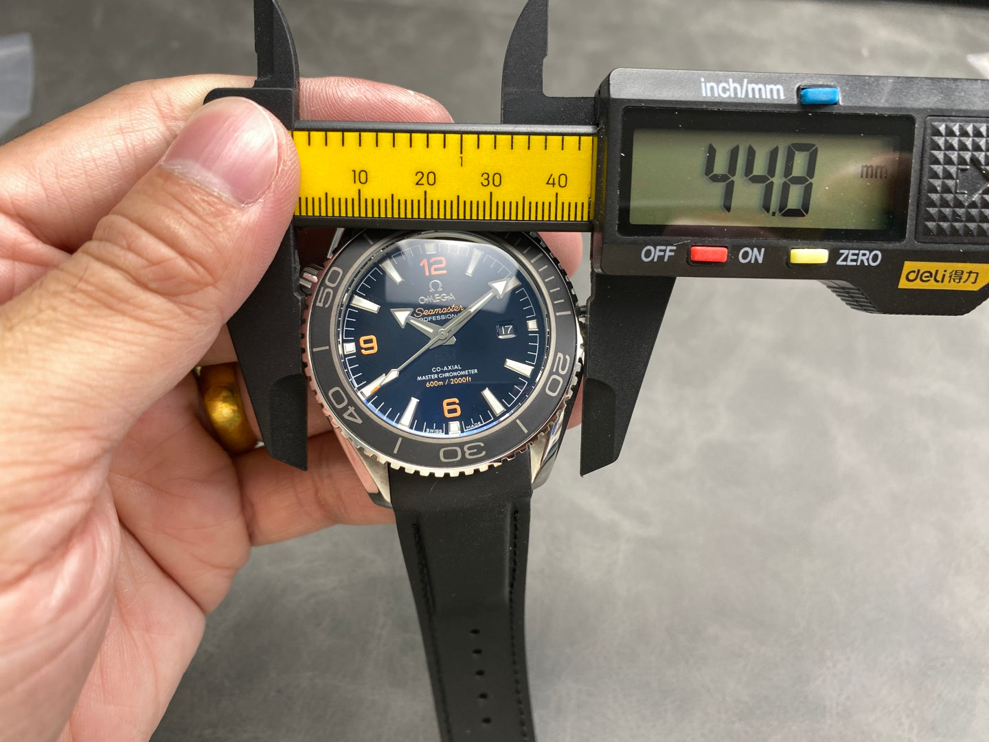 Omega Seamaster Planet Ocean 600M 45mm Black Rubber Strap Blue Dial
