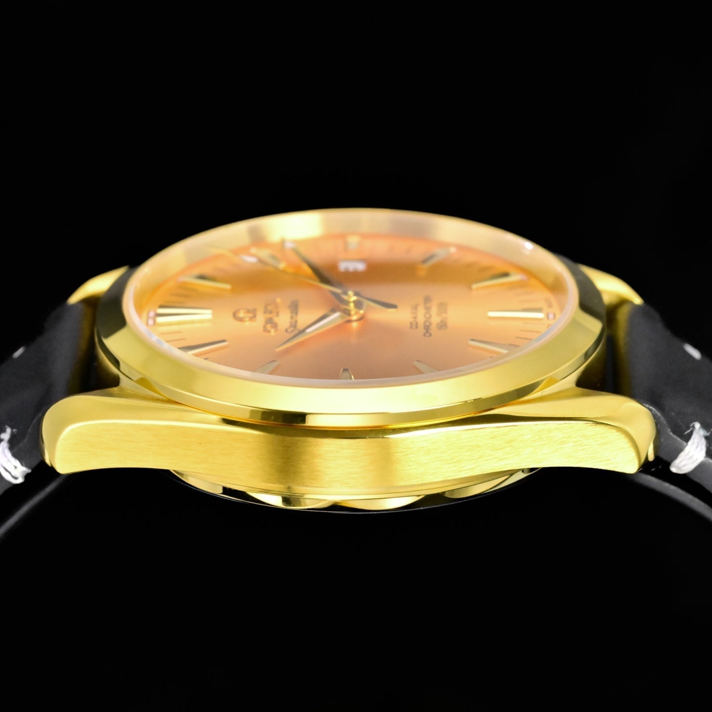 Omega Seamaster 150M Aqua Terra Observatory 39mm Gold Case Gold Dial