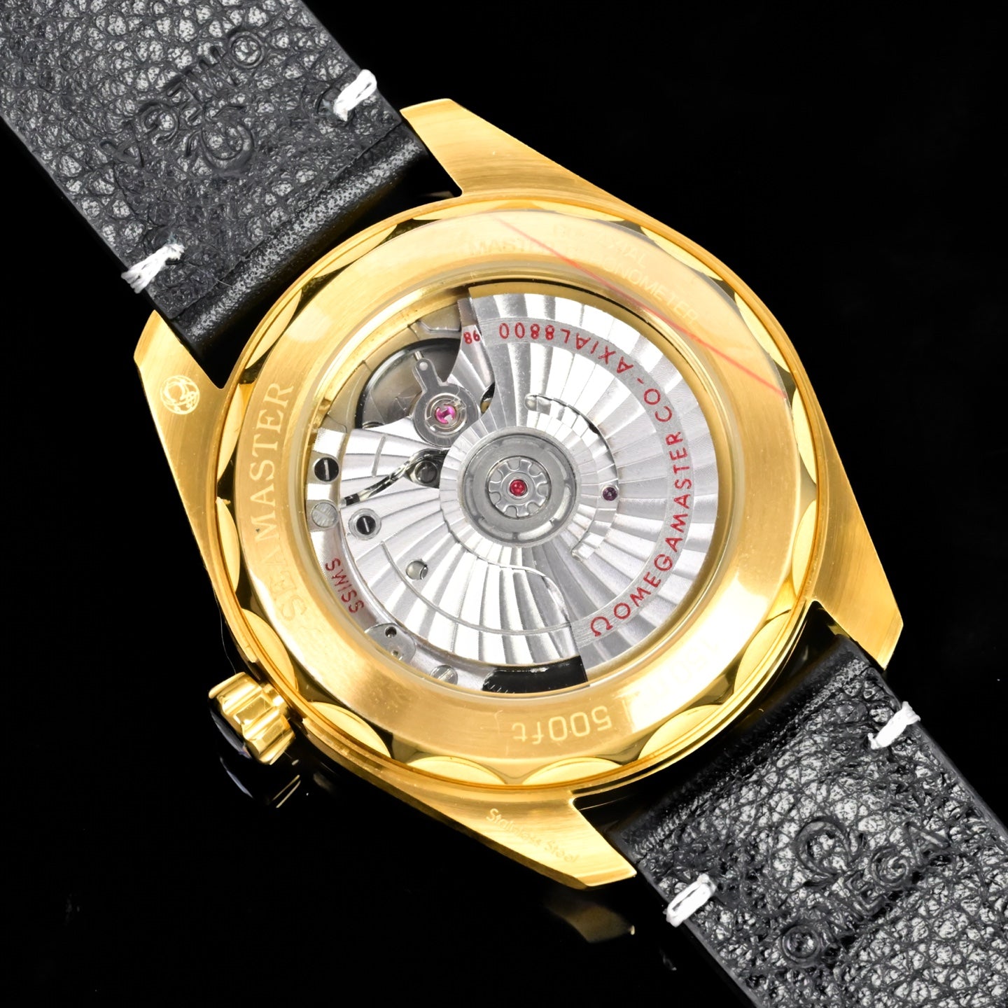Omega Seamaster 150M Aqua Terra Observatory 39mm Blue Dial Gold Case
