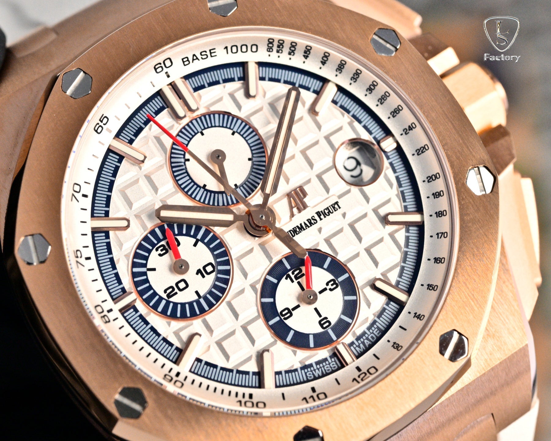 Audemars Piguet Royal Oak Chronograph 41mm Rose Gold Case Cream Dial