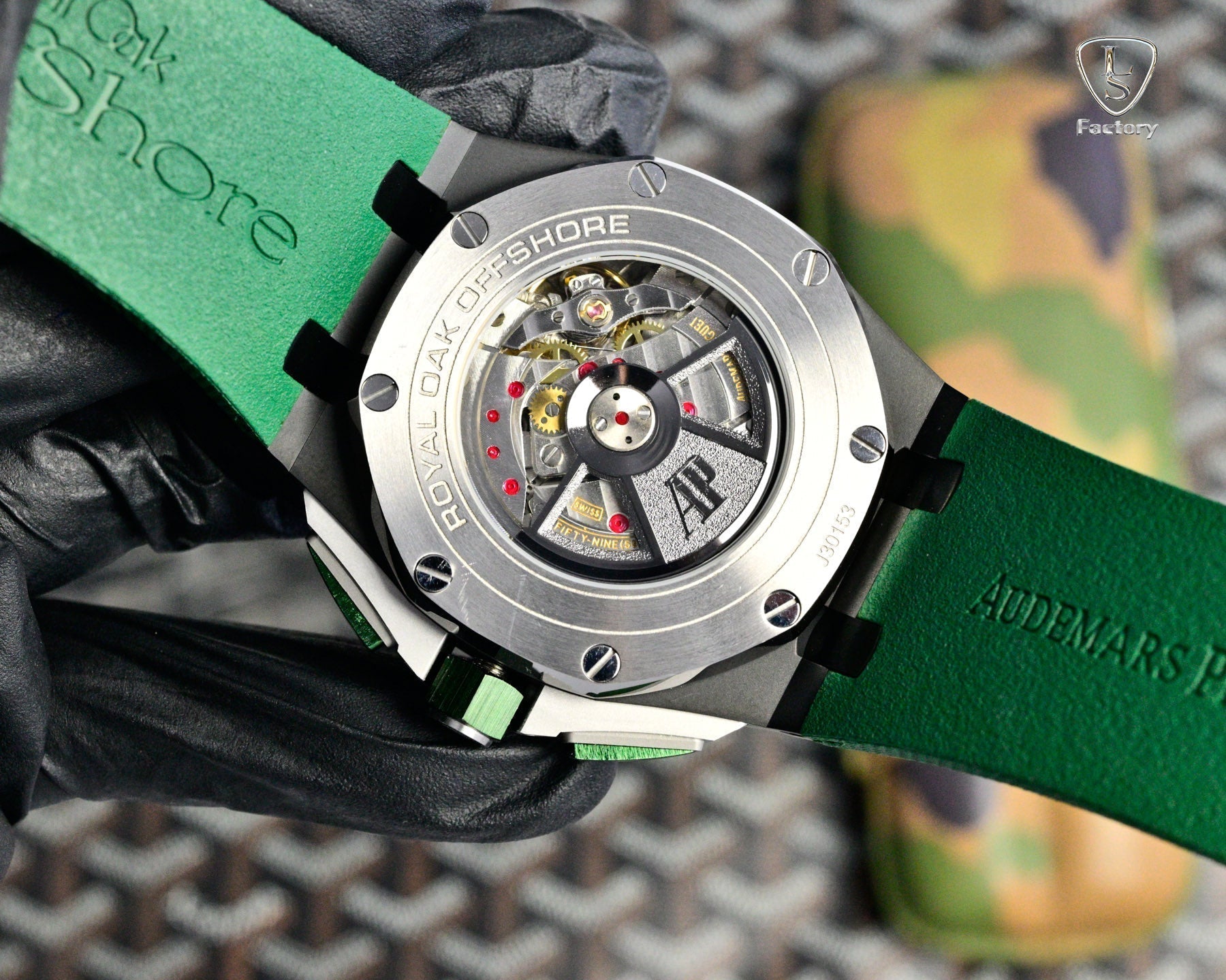 Audemars Piguet Royal Oak Chronograph 41mm Green Dial Green Rubber Strap