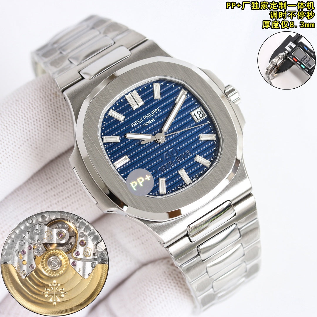 Patek Philippe Nautilus 40mm Blue Dial Steel Case