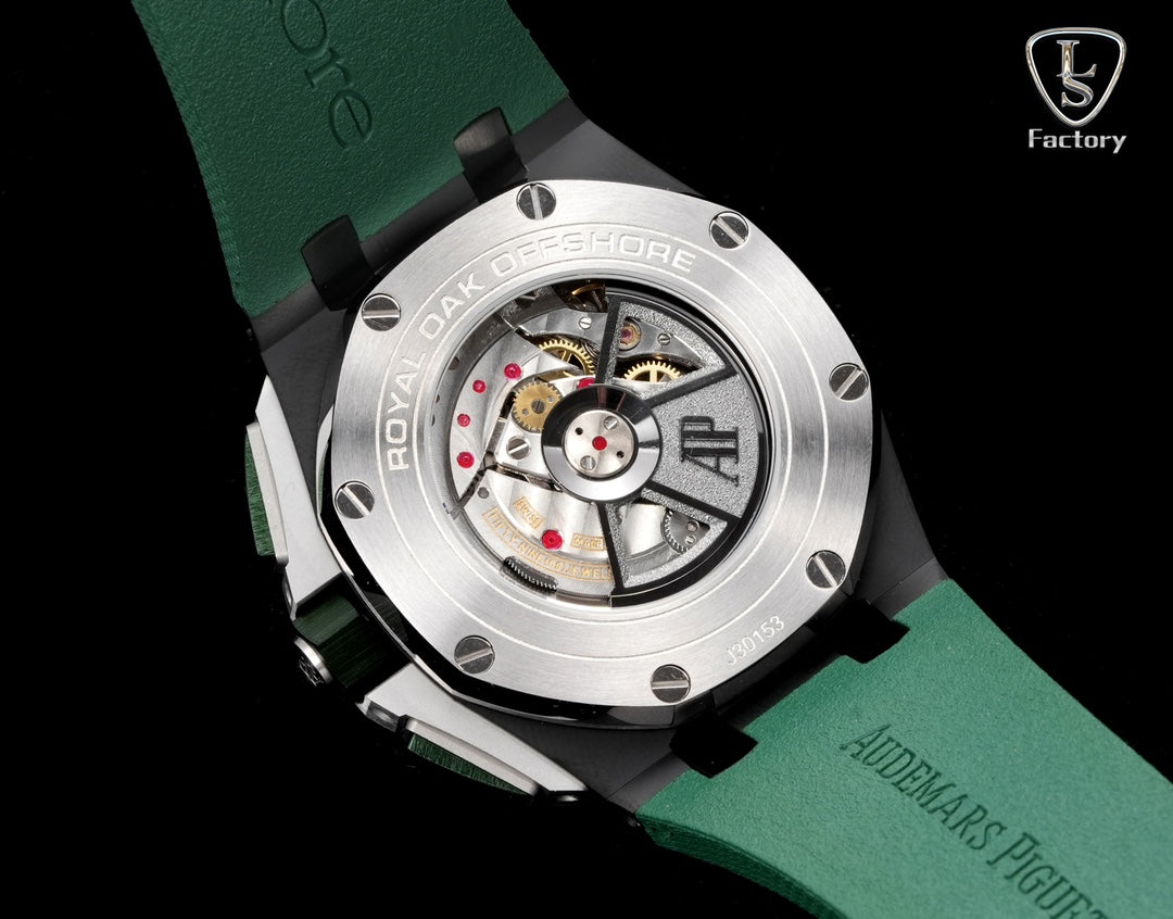 Audemars Piguet Royal Oak Offshore Chronograph 44mm Black Case Green Silver Dial
