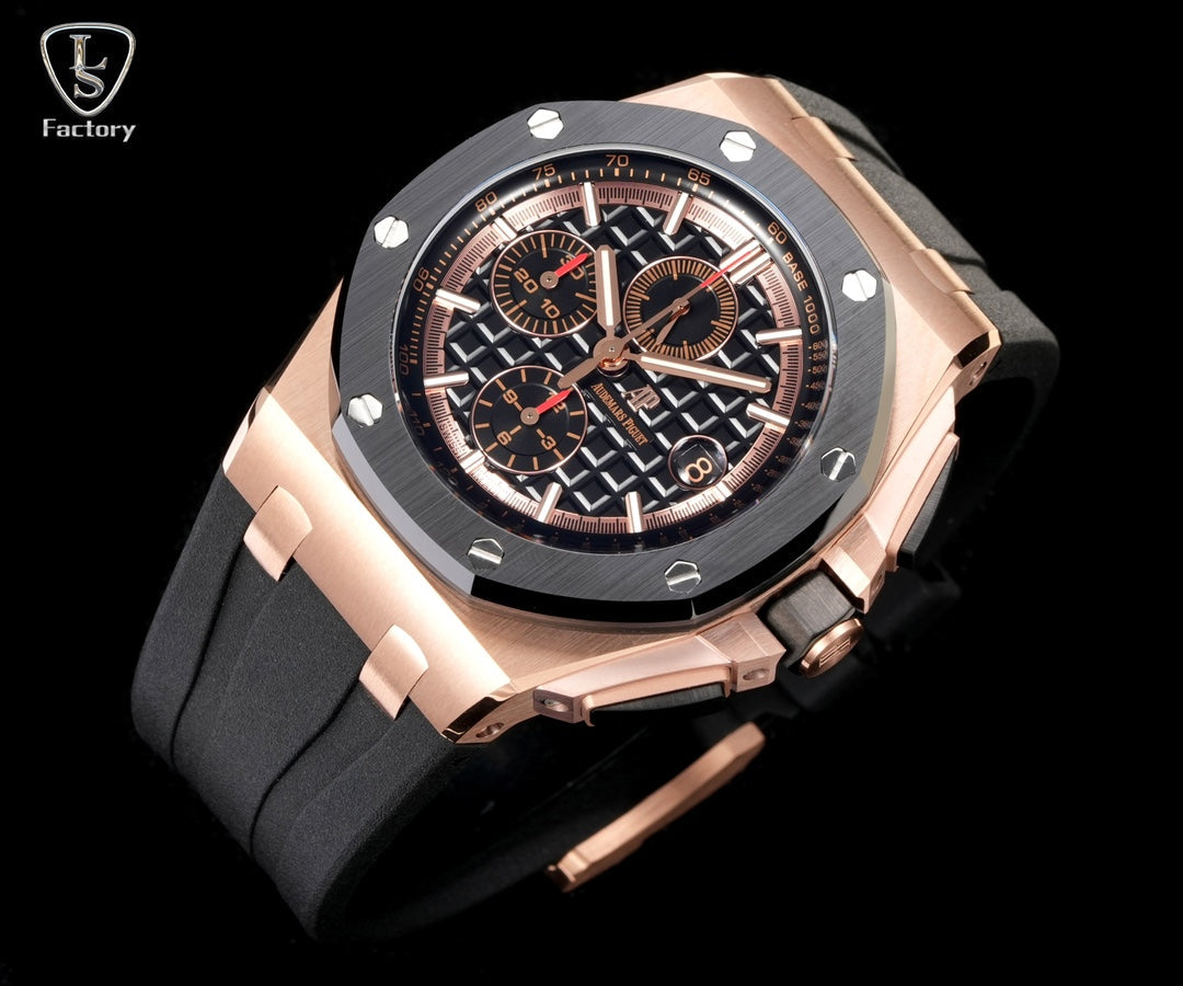 Audemars Piguet Royal Oak Offshore Chronograph 44mm Rose Gold Case Black Rose Gold Dial