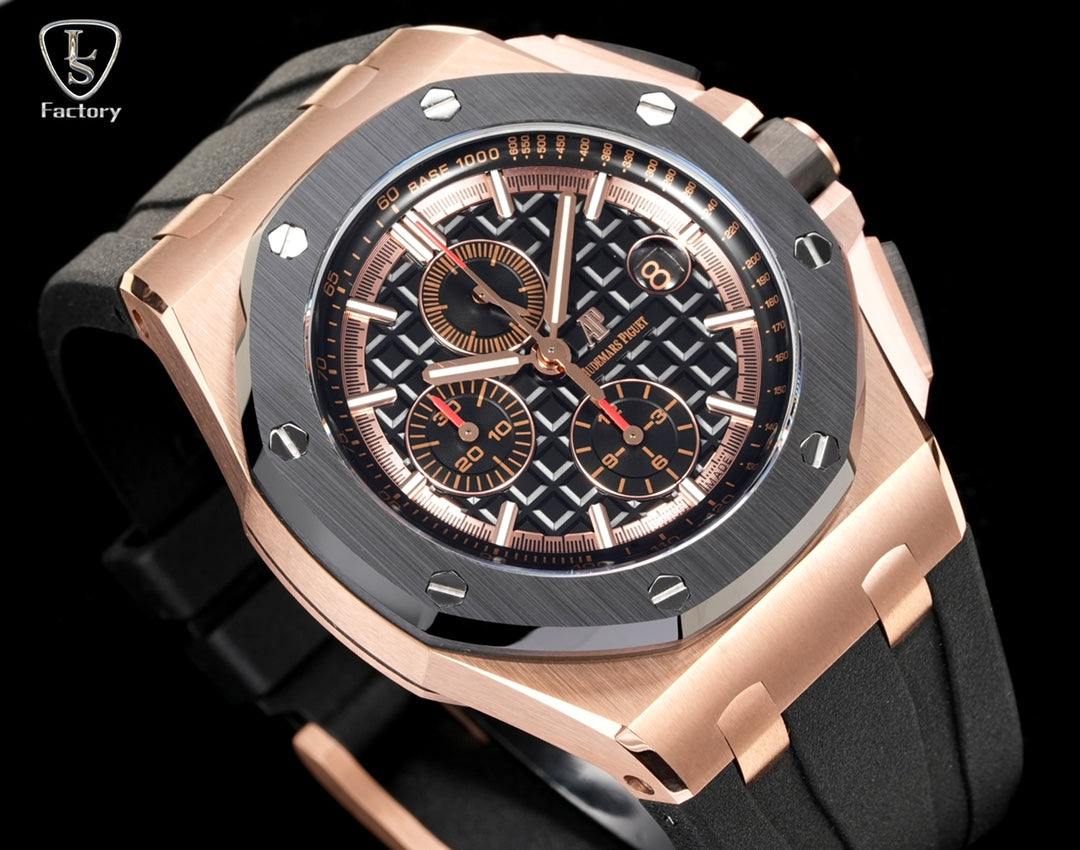 Audemars Piguet Royal Oak Offshore Chronograph 44mm Rose Gold Case Black Rose Gold Dial