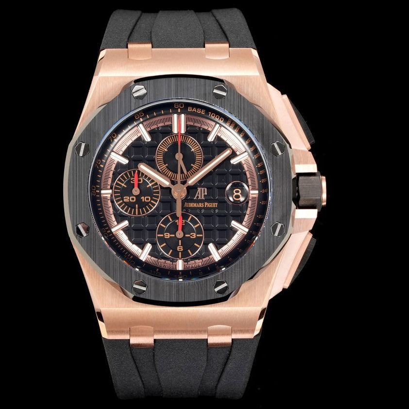 Audemars Piguet Royal Oak Offshore Chronograph 44mm Rose Gold Case Black Rose Gold Dial
