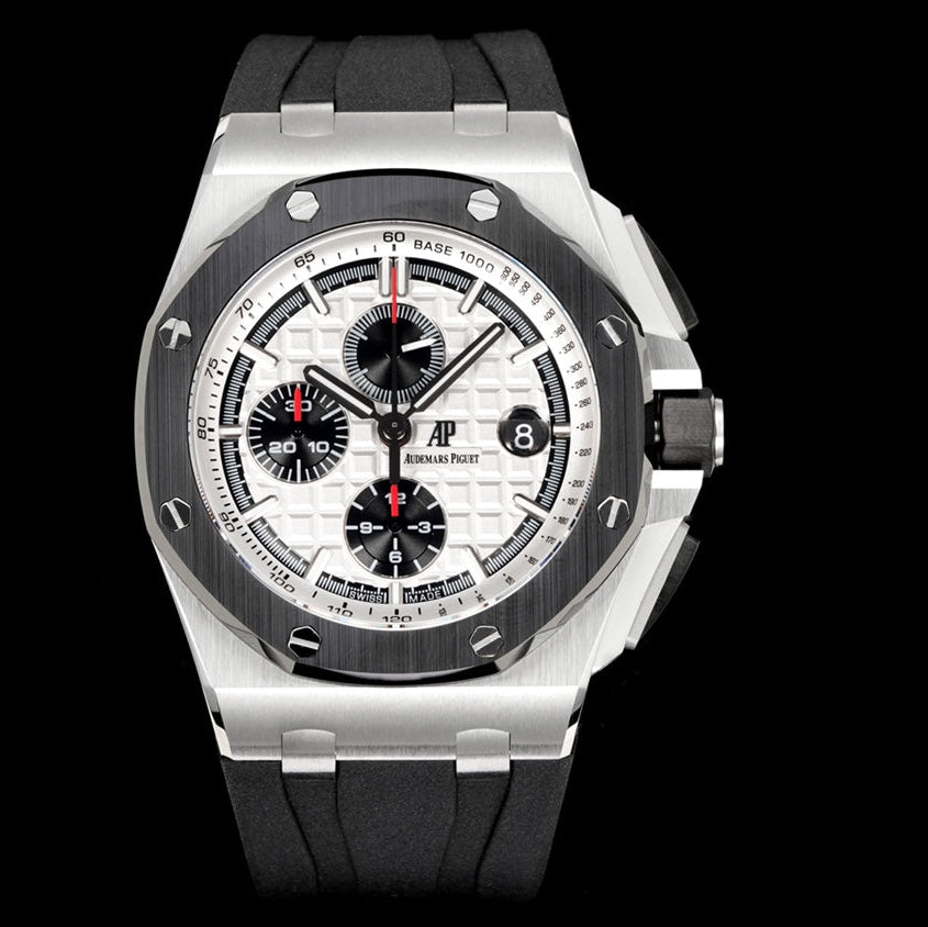 Audemars Piguet Royal Oak Offshore Chronograph 41mm Steel Case Black White Dial