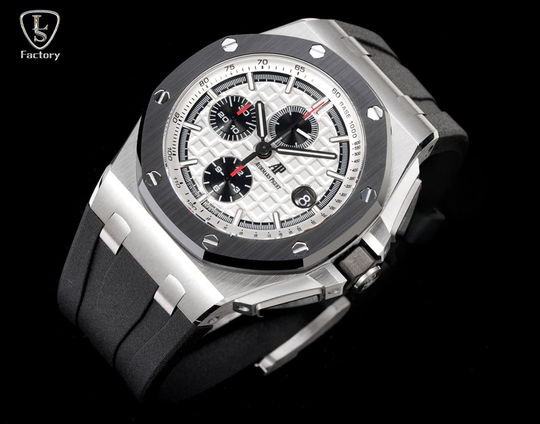 Audemars Piguet Royal Oak Offshore Chronograph 41mm Steel Case Black White Dial