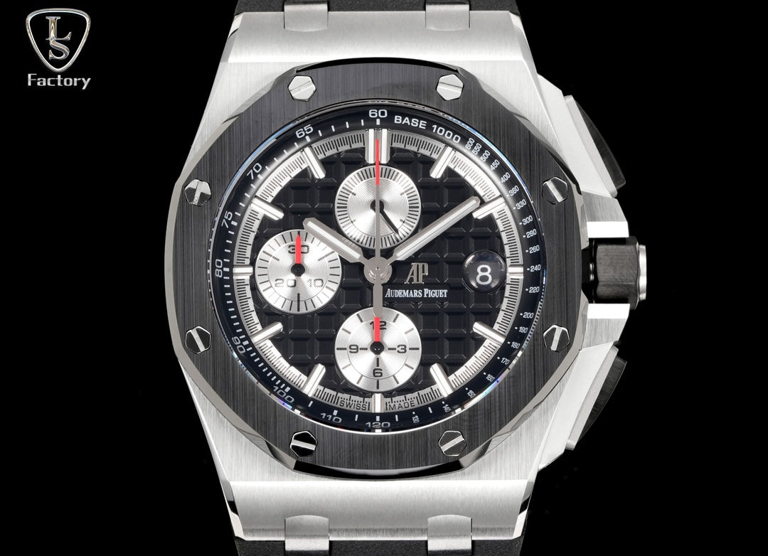 Audemars Piguet Royal Oak Offshore Chronograph 41mm Steel Case Black Silver Dial