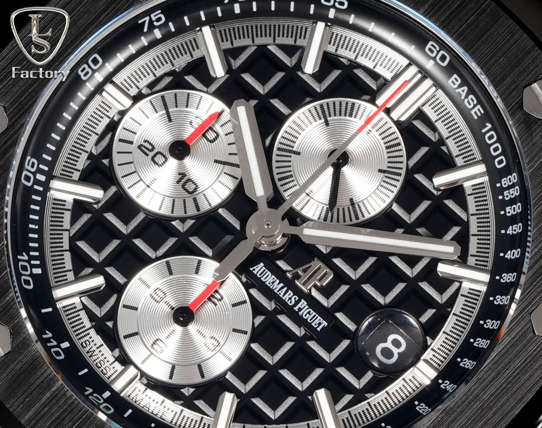 Audemars Piguet Royal Oak Offshore Chronograph 41mm Steel Case Black Silver Dial