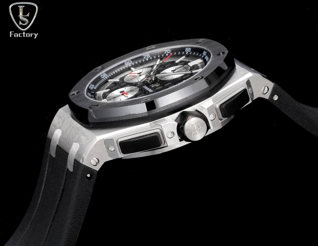 Audemars Piguet Royal Oak Offshore Chronograph 41mm Steel Case Black Silver Dial