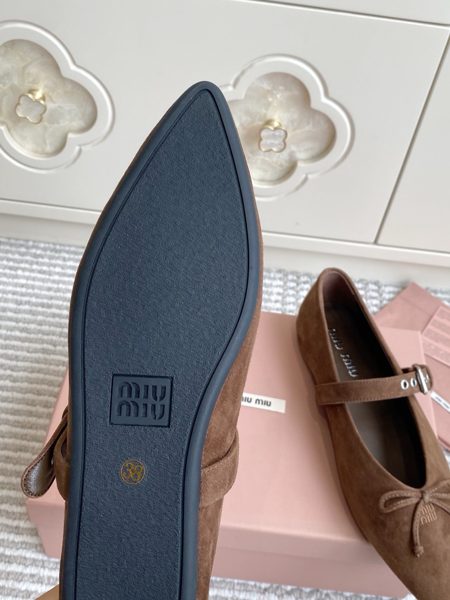 Miu Miu 2026 Ballet Flats Suede 955685