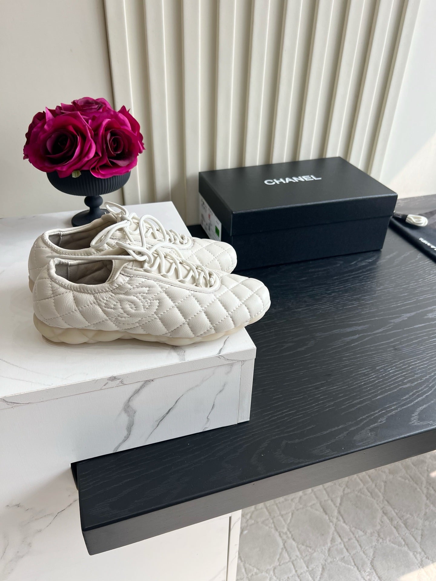 Chanel 2026 Quilted Sneakers Sheepskin 977189