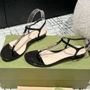 THONG SANDAL IN BLACK CALFSKIN 1