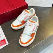 VT 25S Couple Sneakers White Orange Calfskin 563113