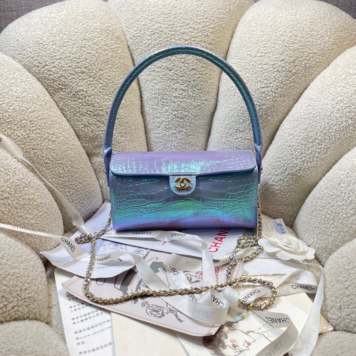 Chanel 2026 Double C Logo Bowling Ball Bag 23cm Leather