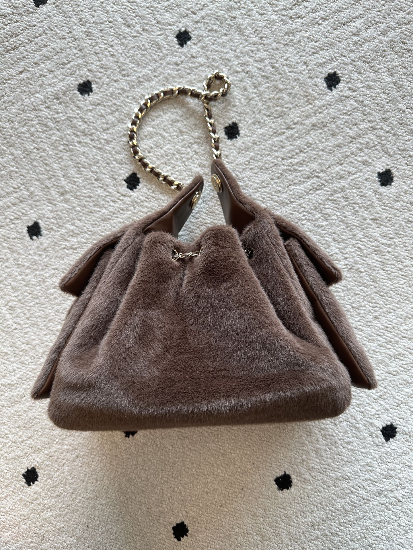 Chanel 2026 Hobo Bag Brown Ponyhair