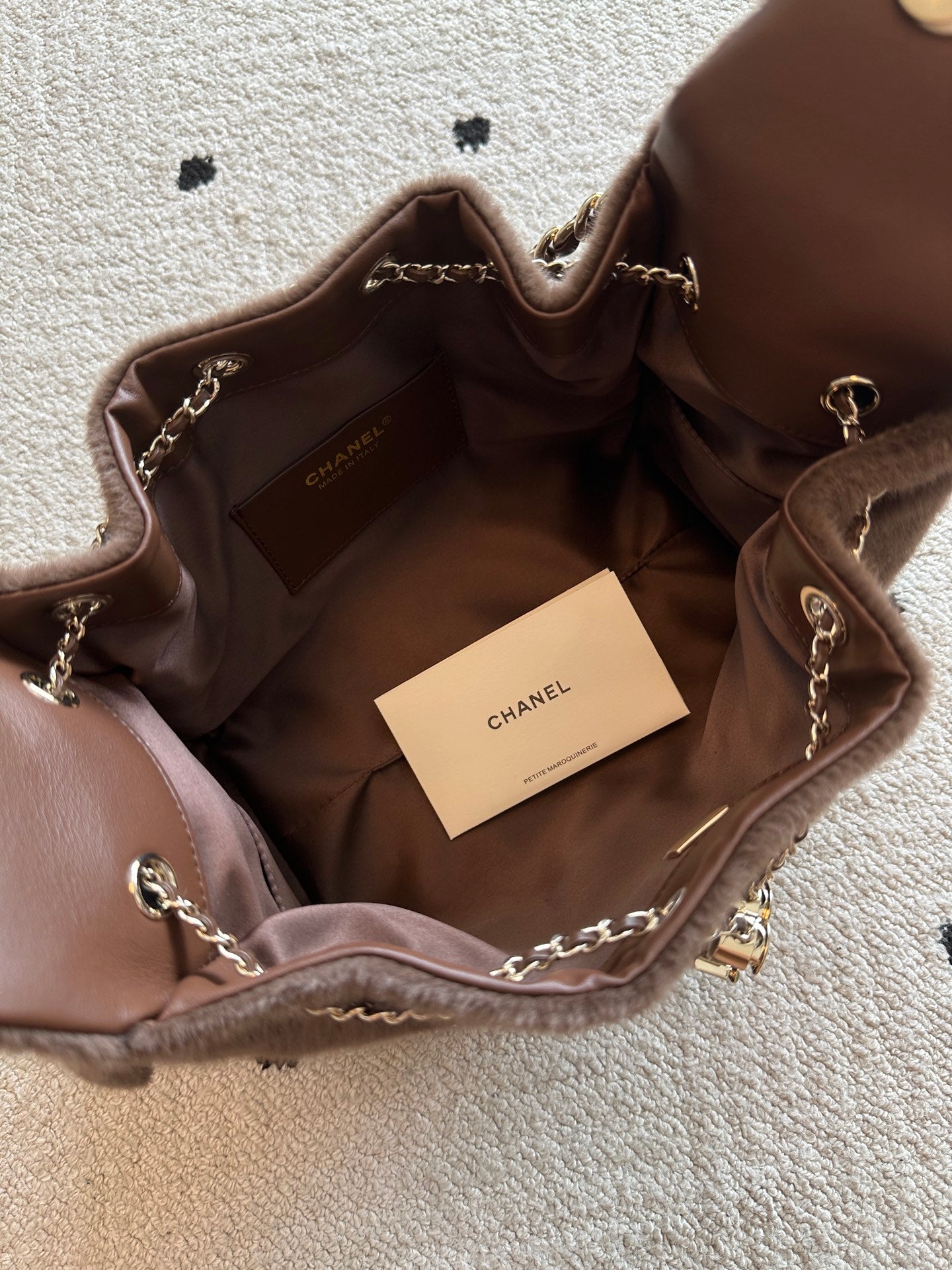Chanel 2026 Hobo Bag Brown Ponyhair