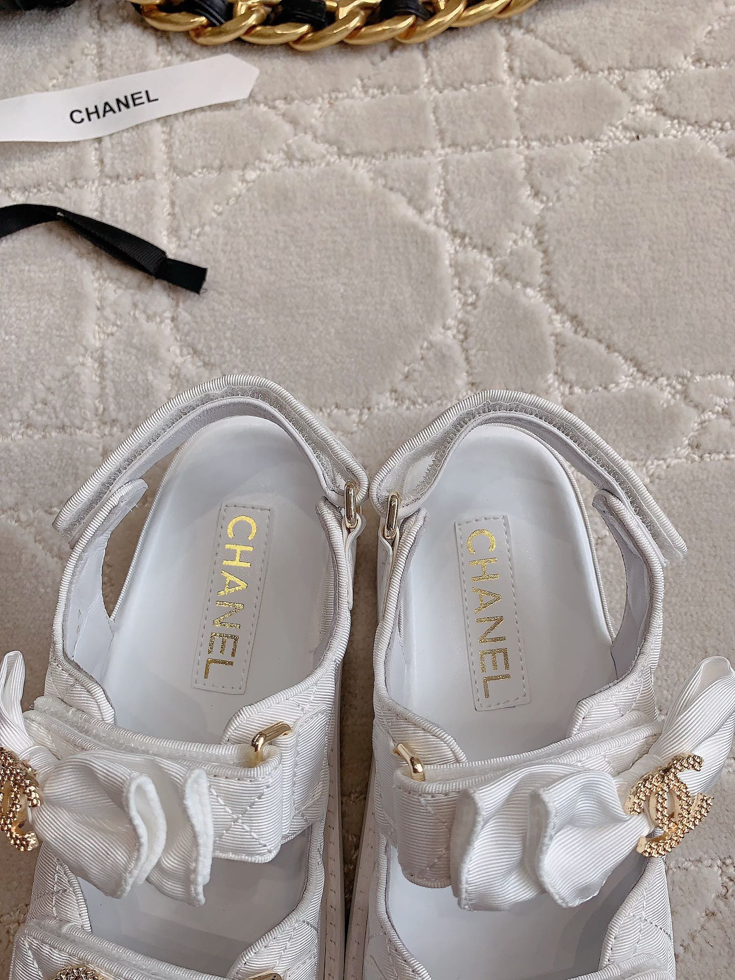 Chanel 2026 Camellia Sandals Fabric 977449