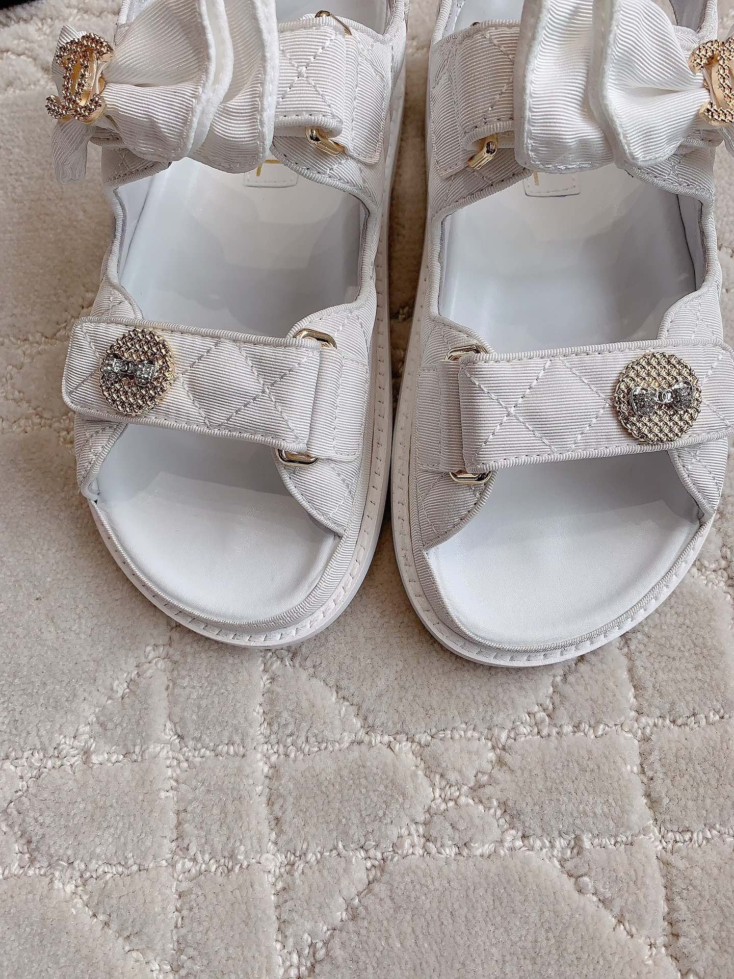 Chanel 2026 Camellia Sandals Fabric 977449