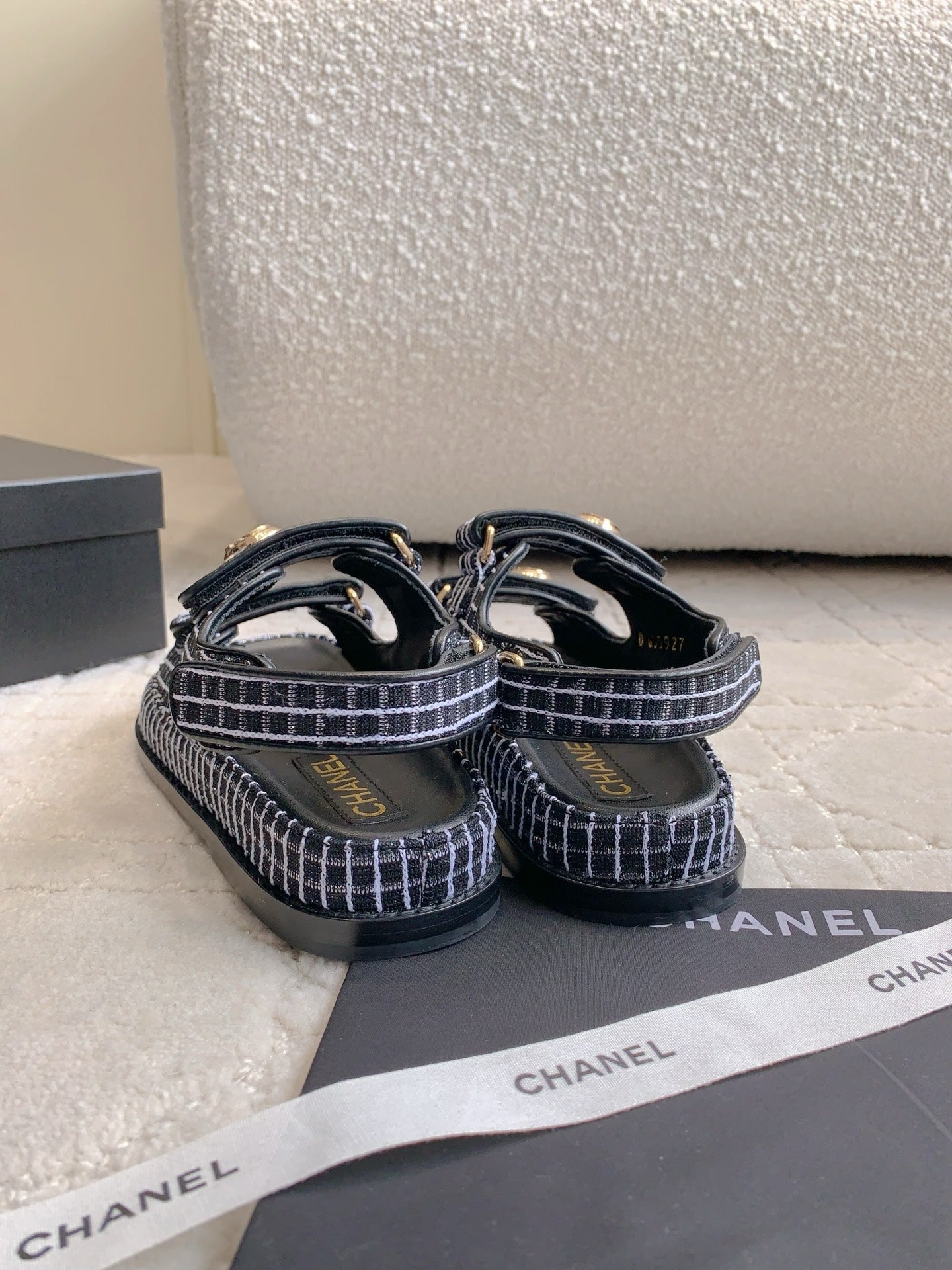 Chanel 2026 Velcro Sandals Fabric 977384
