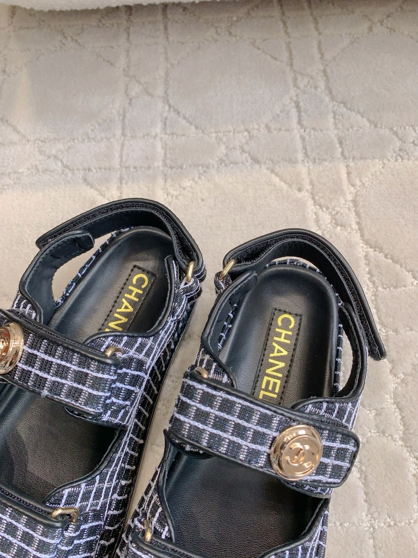 Chanel 2026 Velcro Sandals Fabric 977384
