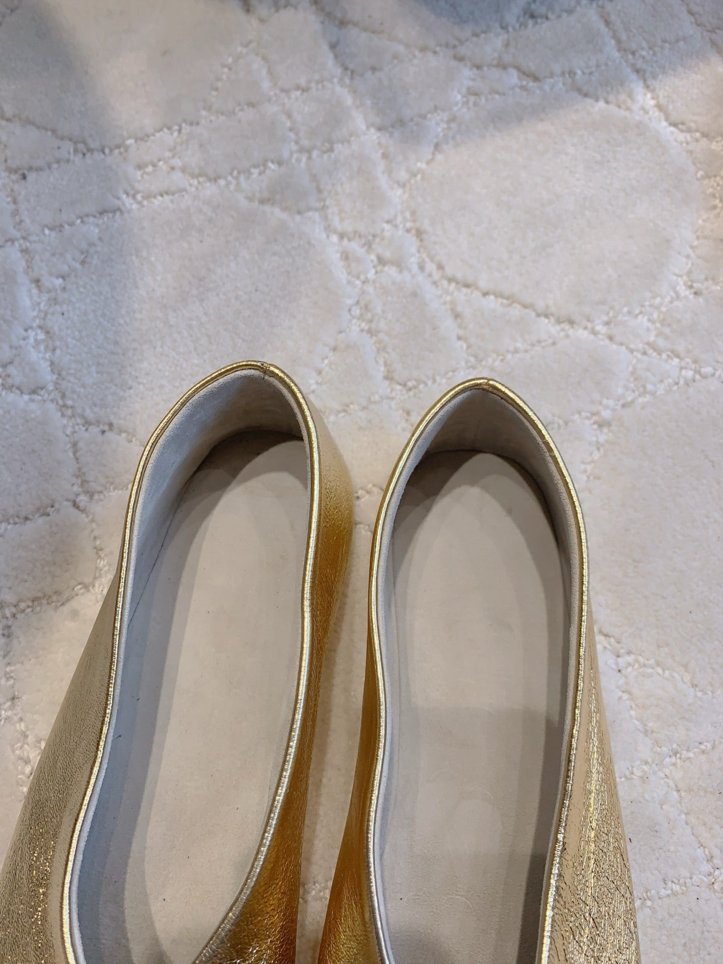 The Row 2025 Ballet Flat Gold Sheepskin 557425