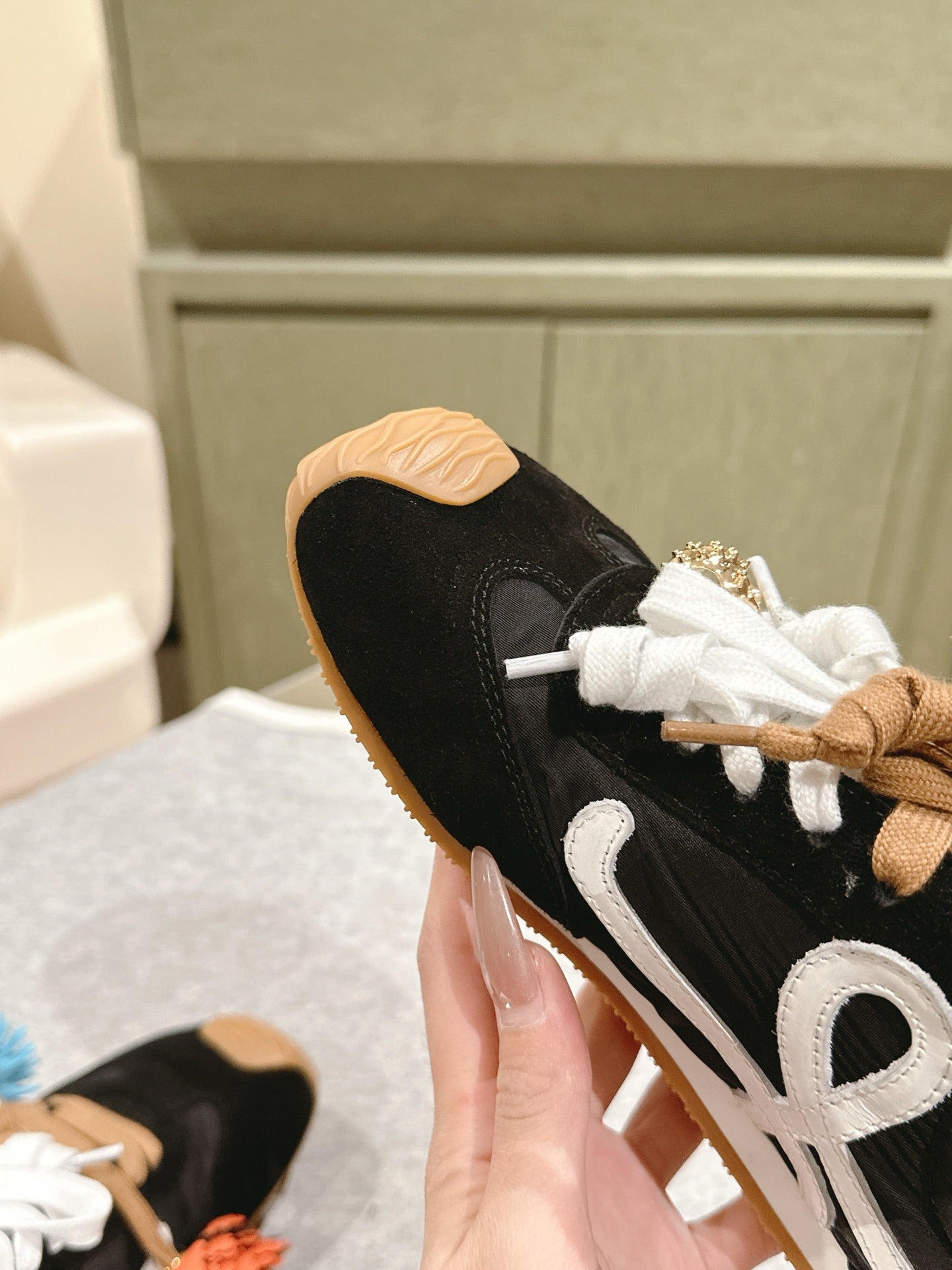 Loewe 2025 Ballet Runner 2.0 Sneaker Black Suede Nylon Leather 556045