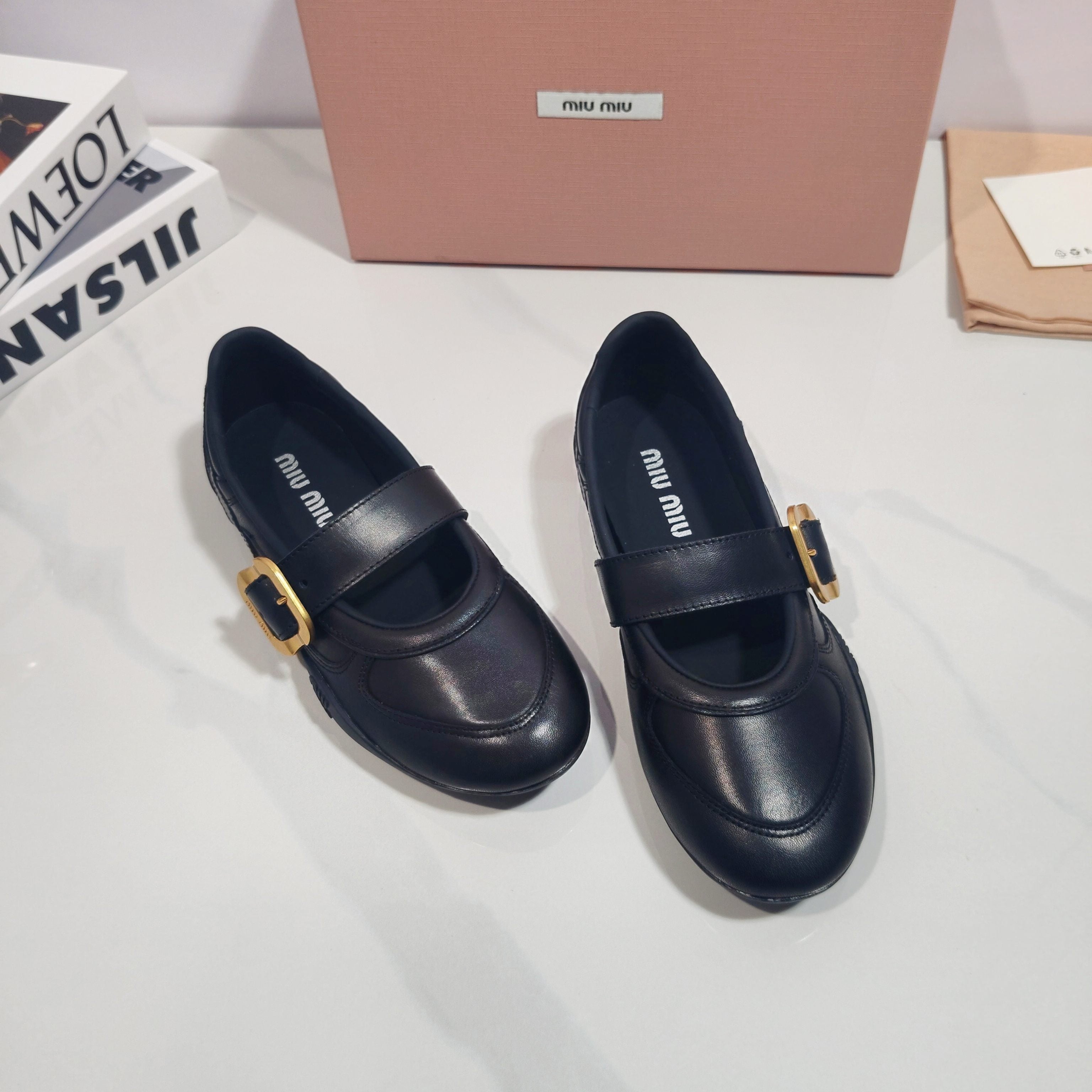 Miumiu 2026 Gymnasium Ballet Flat Leather 953684