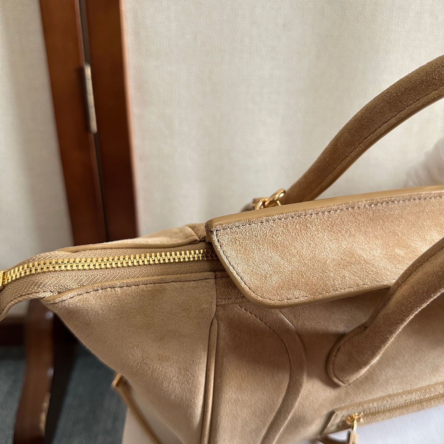 Celine 2026 Luggage Beige Suede Calfskin 276258