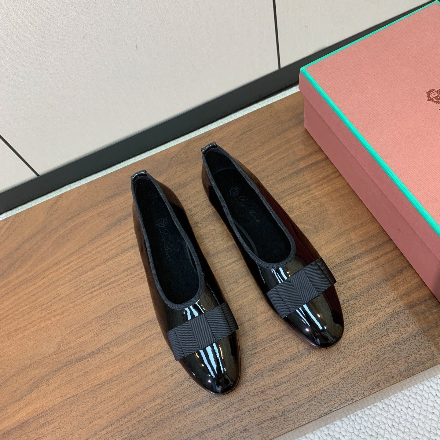 Loro Piana 2026 Bow Ballet Flat Patent Leather And Fabric 935158