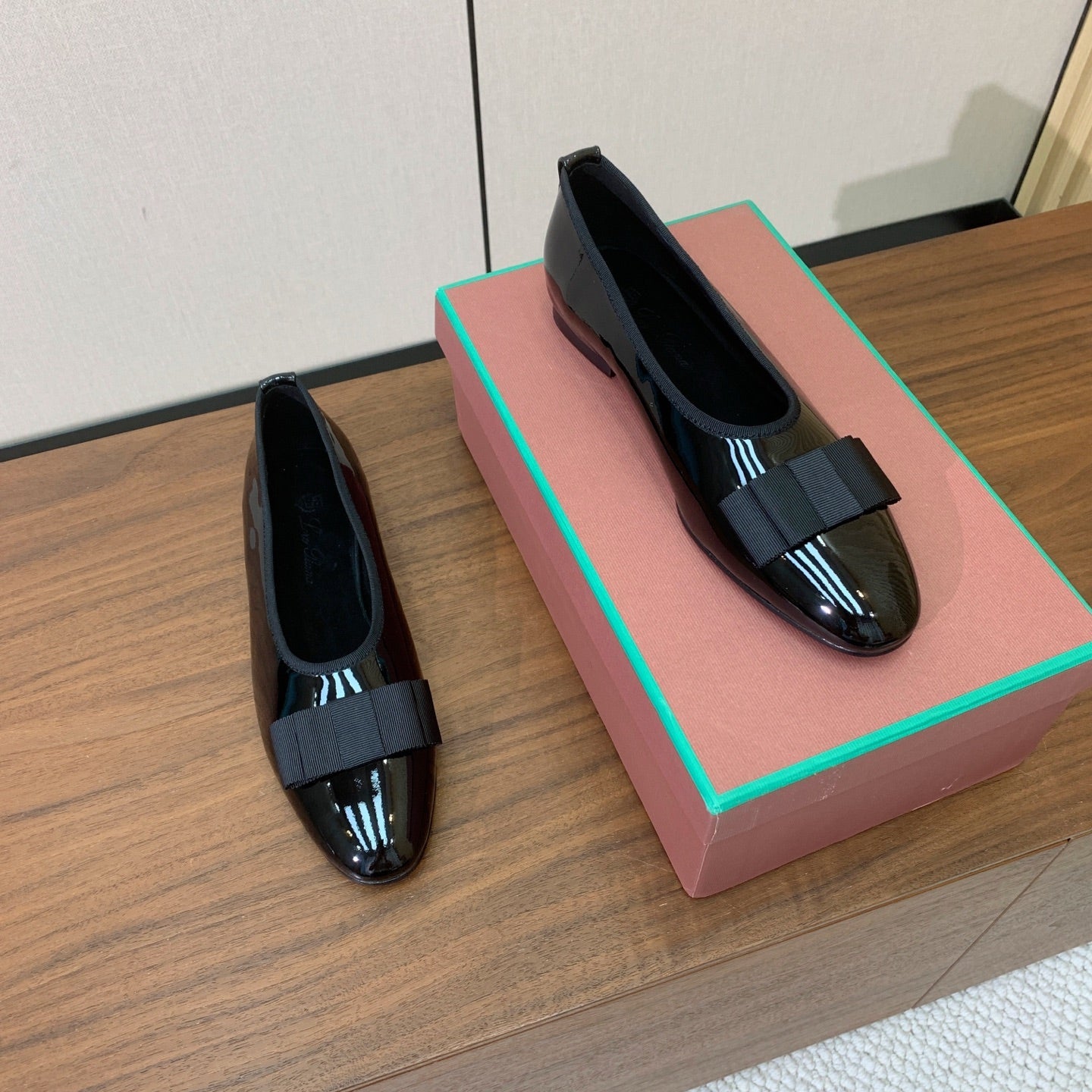 Loro Piana 2026 Bow Ballet Flat Patent Leather And Fabric 935158