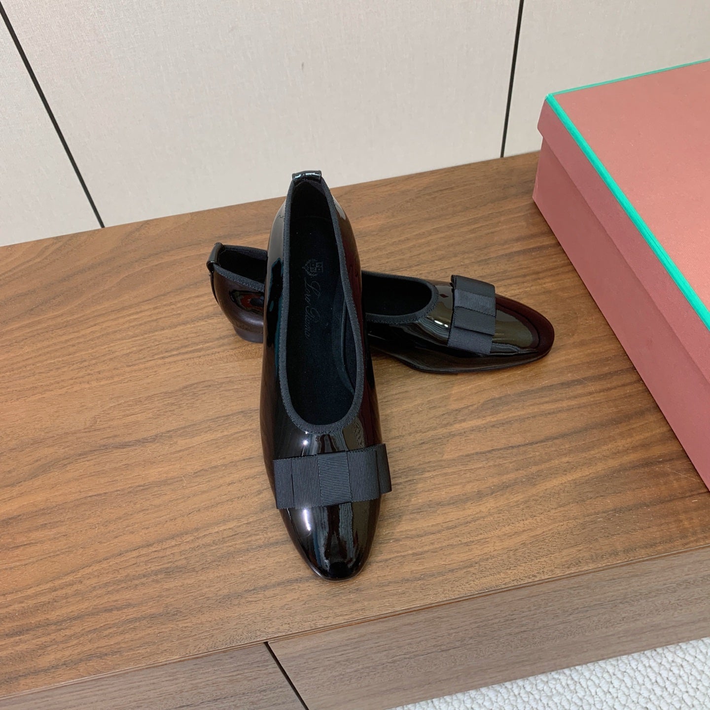 Loro Piana 2026 Bow Ballet Flat Patent Leather And Fabric 935158