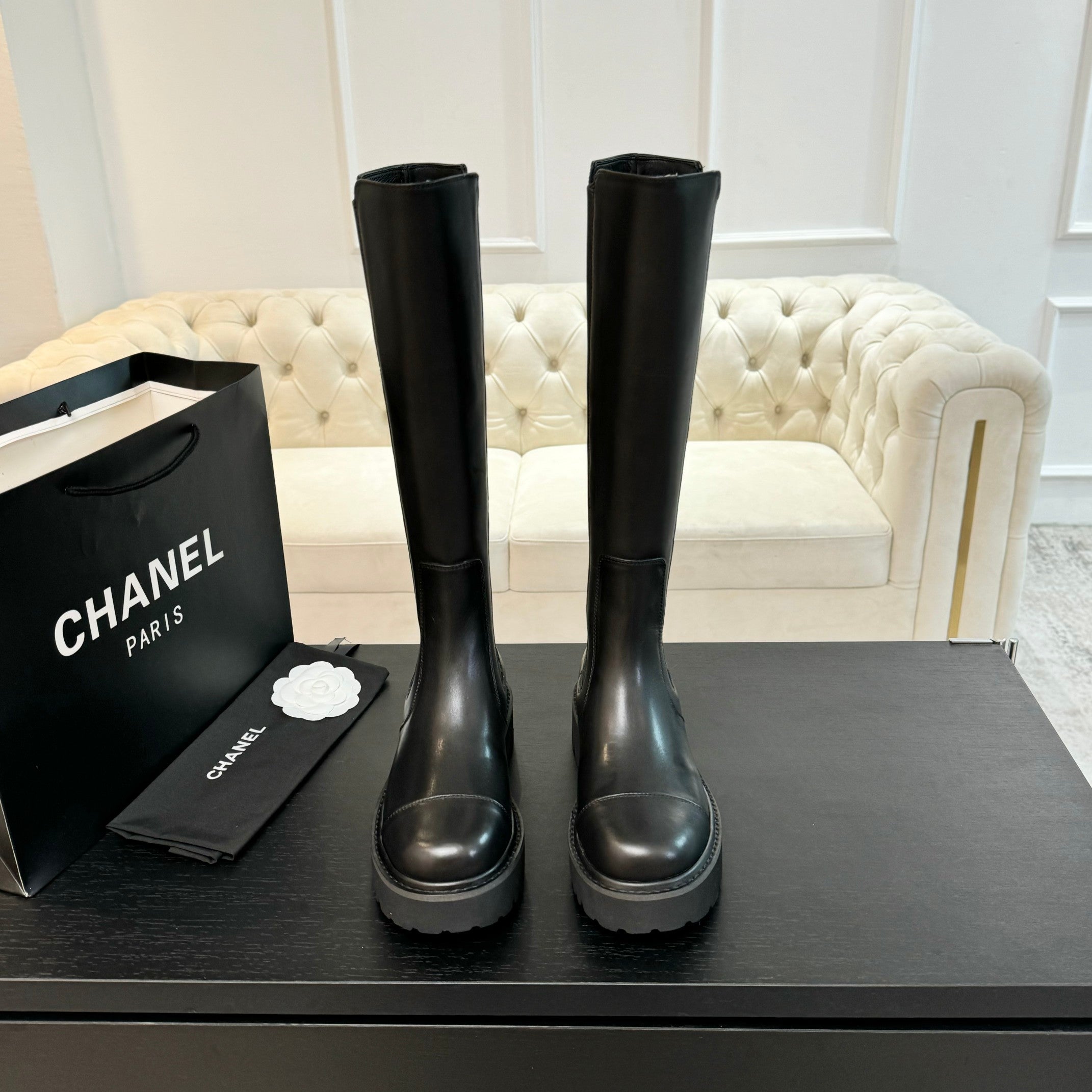 CC Chelsea High Boots Black Cowhide