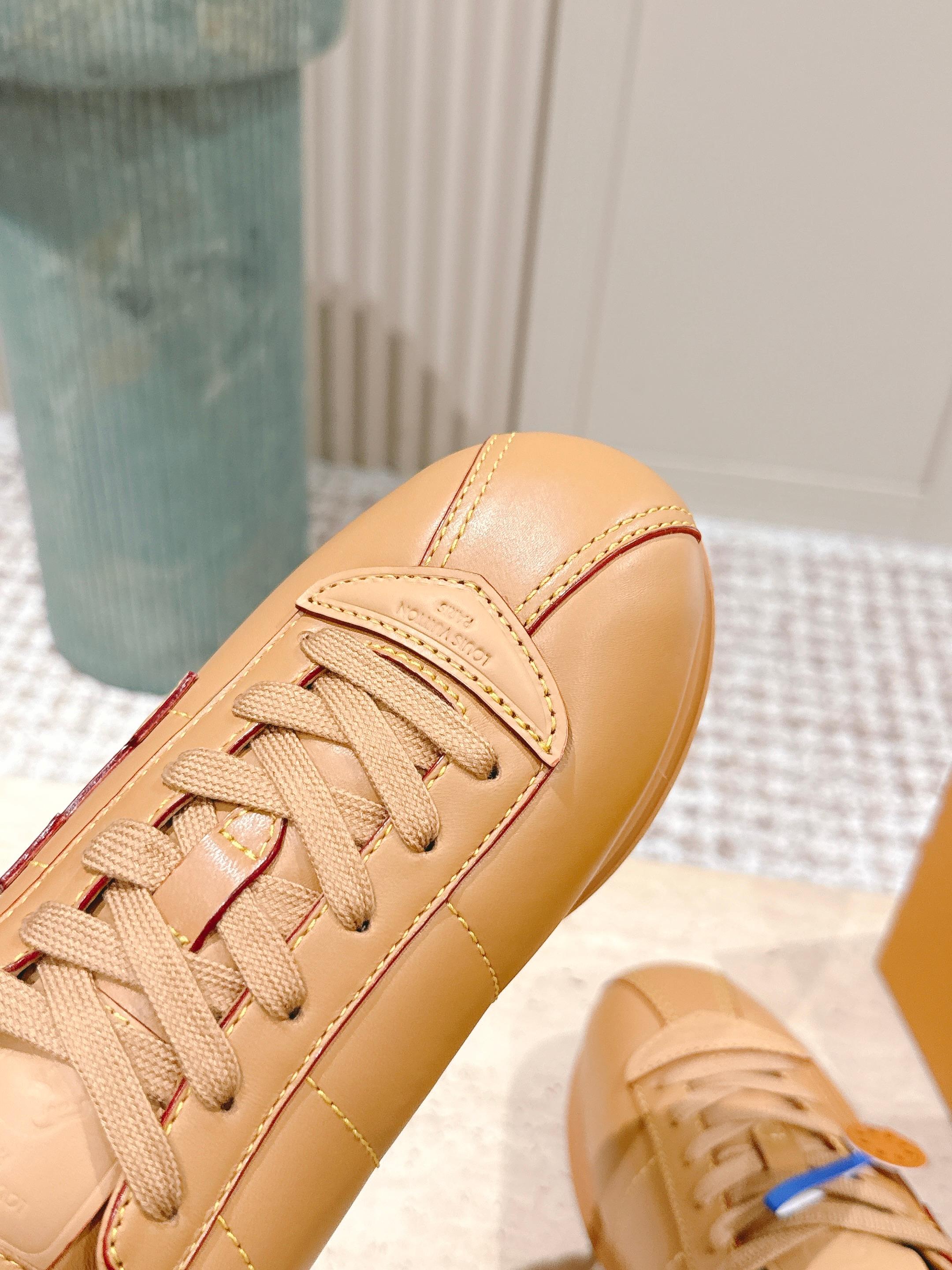 LV 25 Buttersoft Sneakers Yellow Brown Calfskin 576993