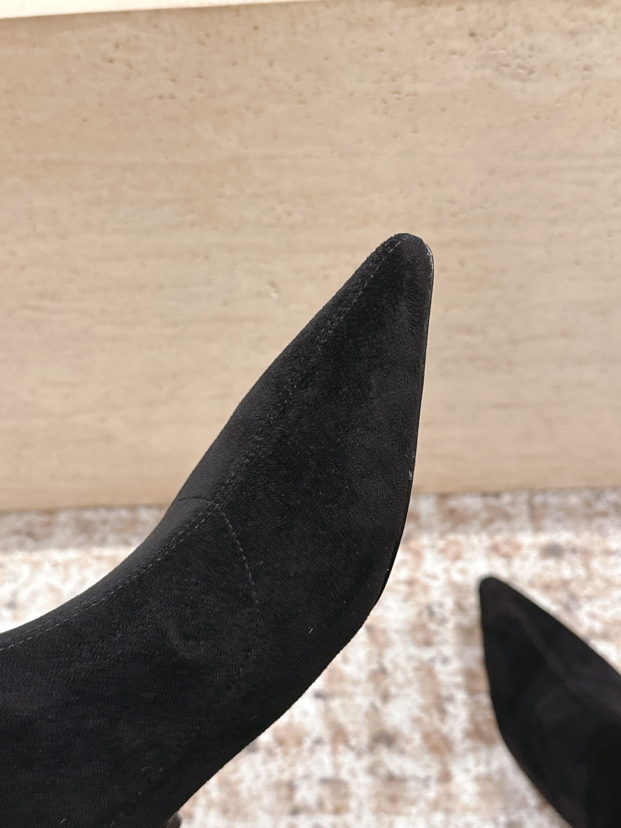 The Row 2025 Long Boot Black Suede 556127