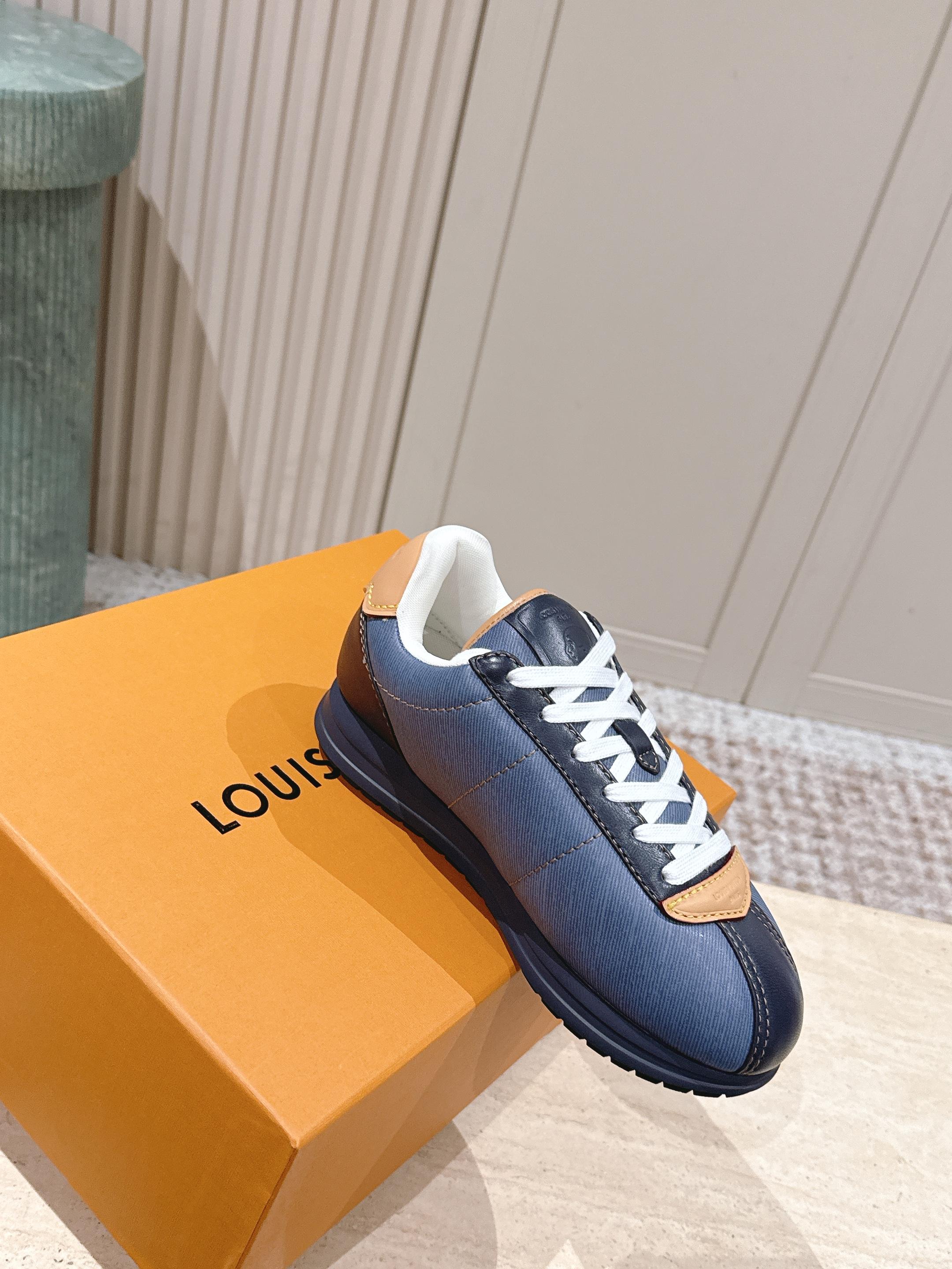 LV 25 Buttersoft Sneakers Dark Blue Calfskin 576985