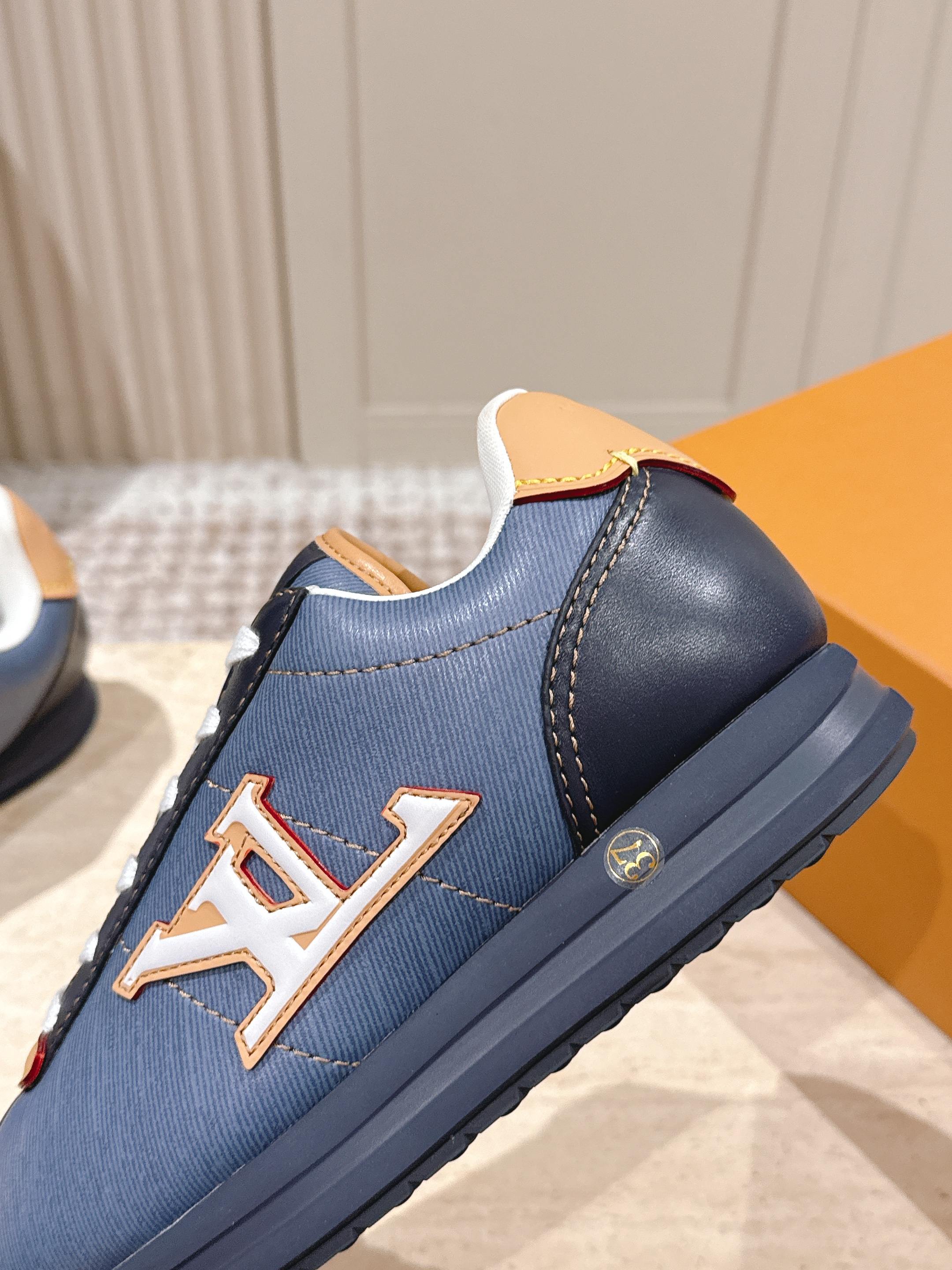 LV 25 Buttersoft Sneakers Dark Blue Calfskin 576985