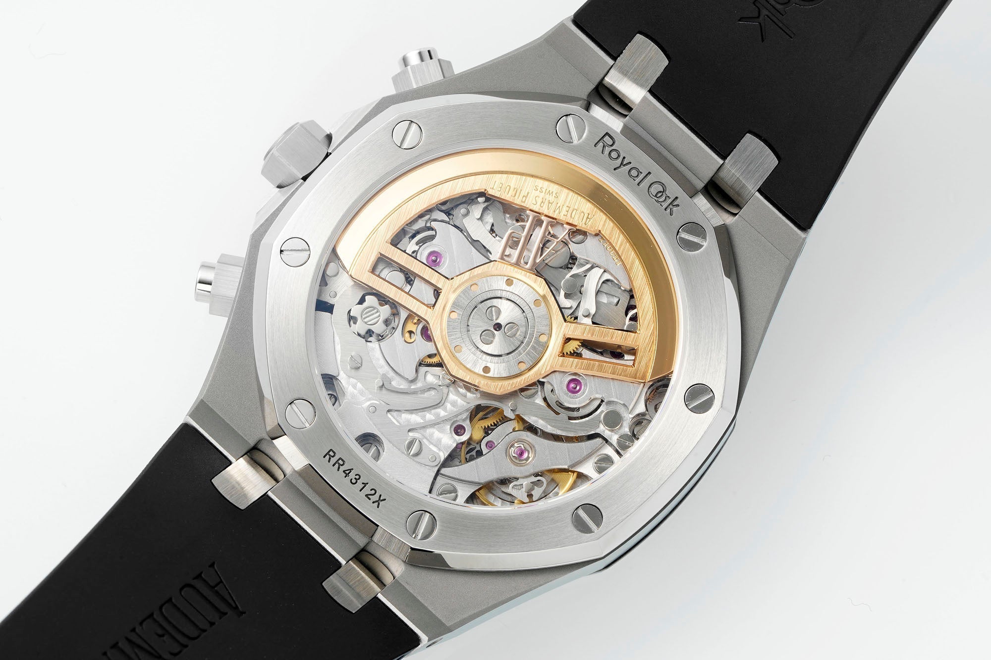 Audemars Piguet Royal Oak Chronograph 41mm Steel Case White Dial Rubber Strap