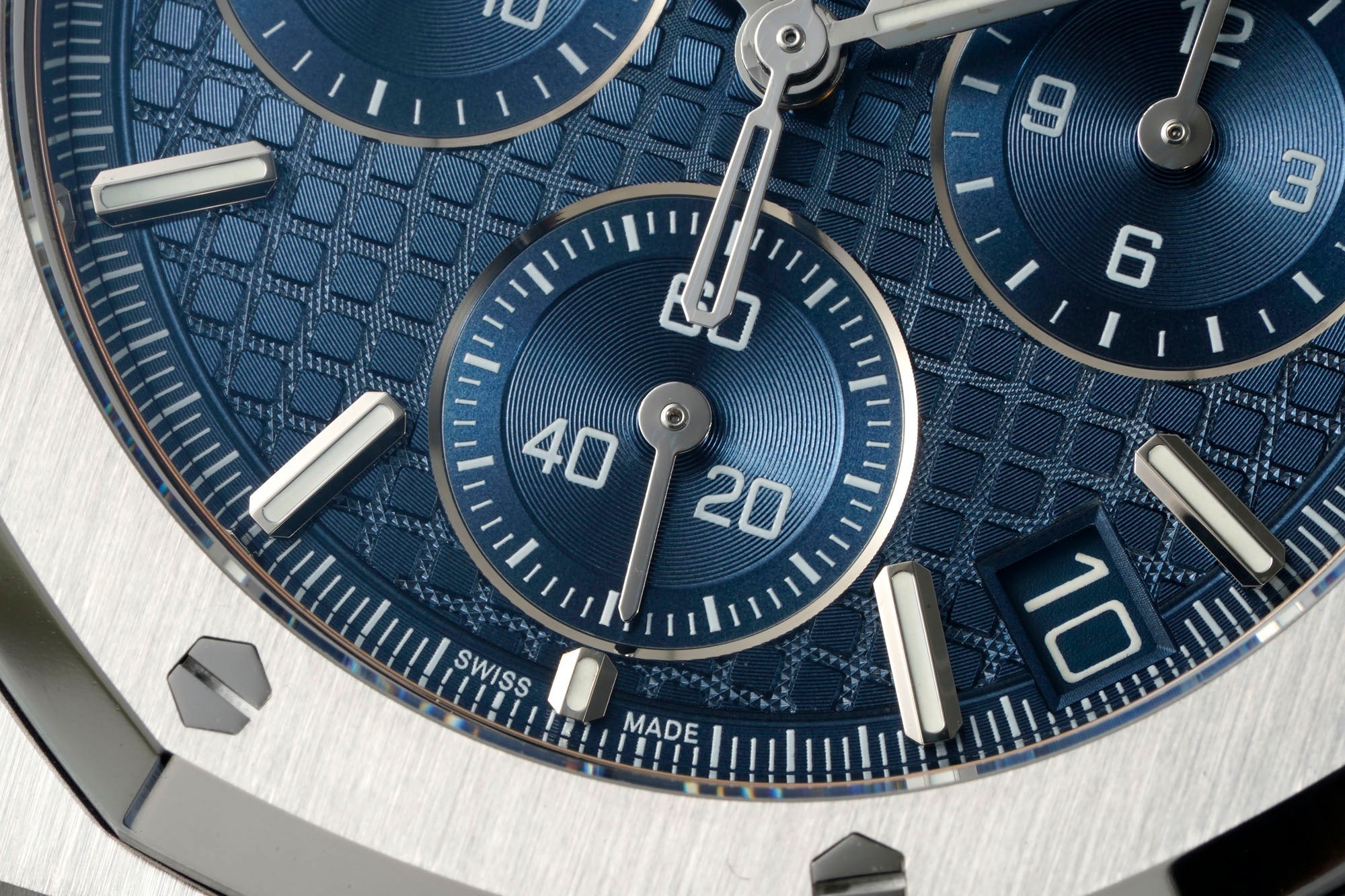 Audemars Piguet Royal Oak Chronograph 41mm Steel Case Blue Dial Rubber Strap