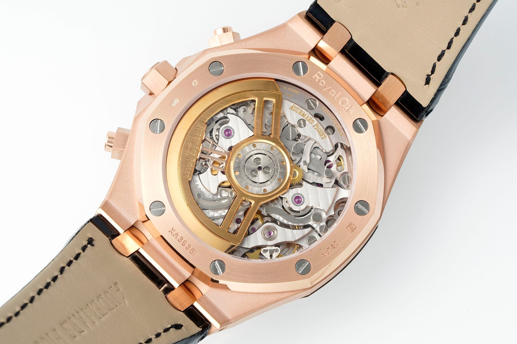 Audemars Piguet Royal Oak Chronograph 41mm Rose Gold Brown Leather