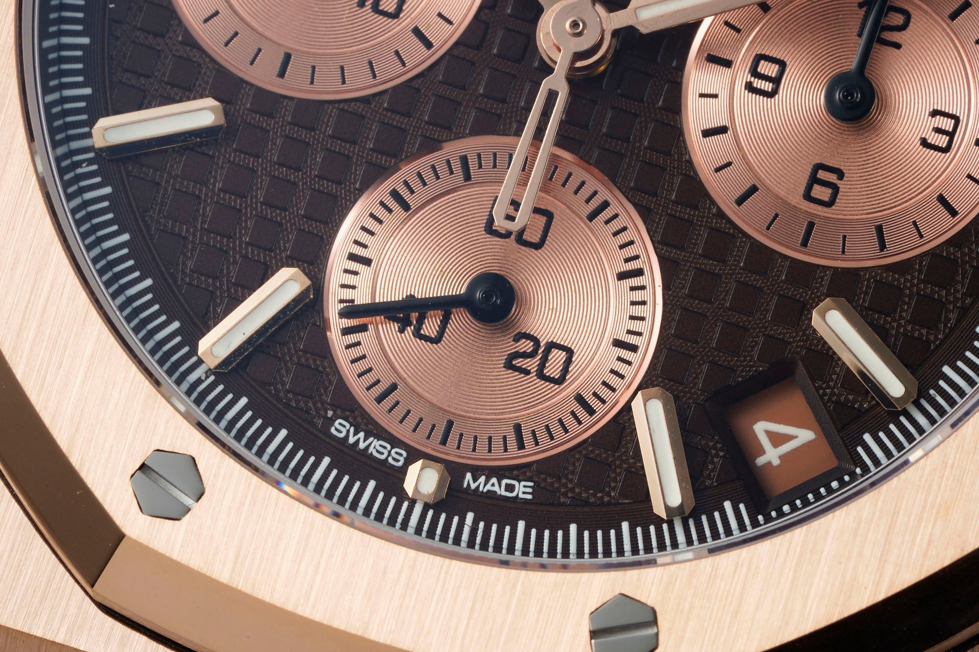 Audemars Piguet Royal Oak Chronograph 41mm Rose Gold Brown Leather